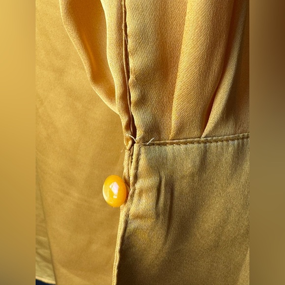 Worthington yellow long sleeved dress size Large EUC - Picture 6 of 8